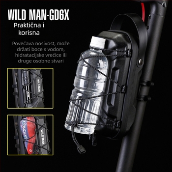 WILD MAN 2L EVA tvrda prednja torba za skuter ili bicikl s brzim otpuštanjem nosača