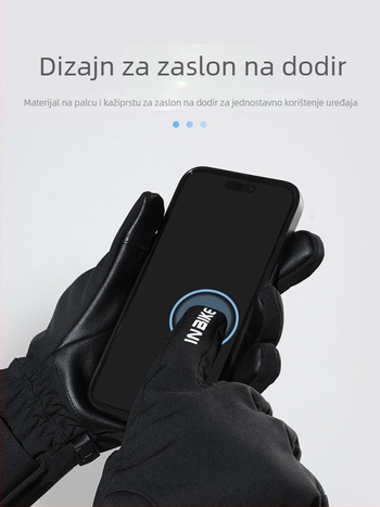 Inbike 3M Thinsulate vjetrootporne i tople rukavice za biciklizam, podstavljene pamučnim fleeceom, vodootporne, osjetljive na dodir, jesen-zima, unisex