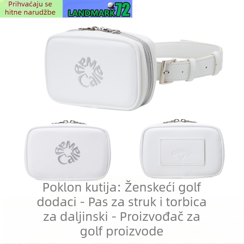 Golf ženska pojas torbica – torbica za rangefinder i lopte, vodootporan PU materijal, odgovara najvećem pametnom telefonu, prilagodljiva
