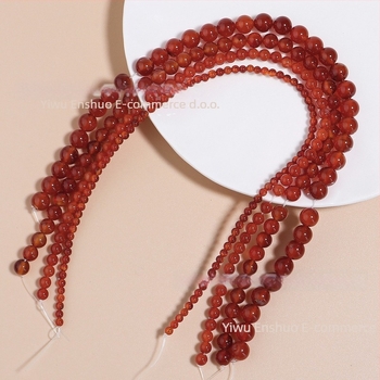 Pribor - Visokokvalitetne okrugle ahat perle, raspršene perle, brušenje i poliranje, zimsko izdanje 2025