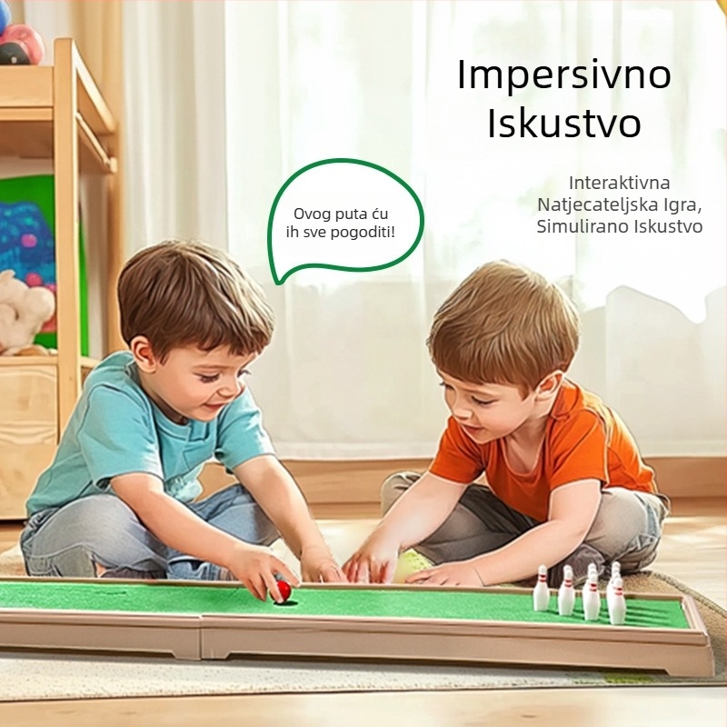 Lili plastična stolna igra za djecu – dvostruka zabava: bowling i mini golf, uzrast 4–6 godina, 3C certifikat 2021012202394102