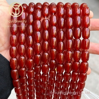 10x14mm 7A crvene ahat cilindrične perle – prirodni crveni ahat, labave perle za DIY nakit