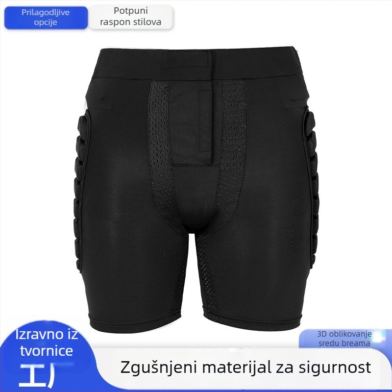 Pantalone s zaštitom bokova za skijanje, rolanje i klizanje – udarno-apsorbirajuća zaštita, poliestersko vlakno, univerzalna primjena