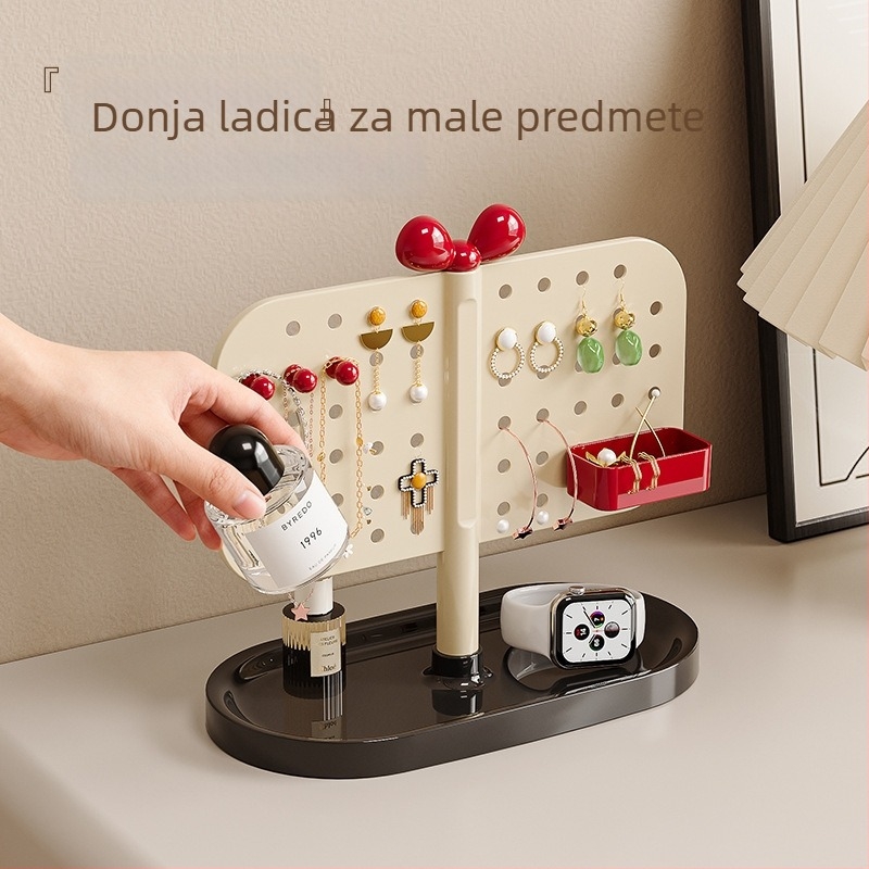 Stolni organizator nakita - organizator s perforiranom pločom za naušnice, lančiće i prstenje | JOINT | Materijal: 20213 | Težina: 179 g | Ugradnja: stolni