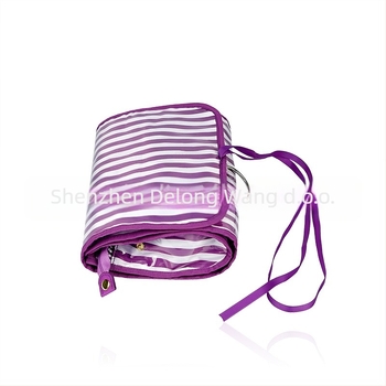 Torbica za nakit SN9597, poliester, torba za nakit u japanskom stilu, prugasti uzorak, meka