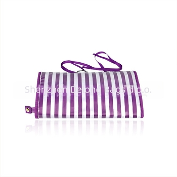 Torbica za nakit SN9597, poliester, torba za nakit u japanskom stilu, prugasti uzorak, meka