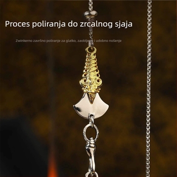 Ogrlica od bakra s elektroplatinskim biserima, univerzalni lanac, originalni dizajn, unisex