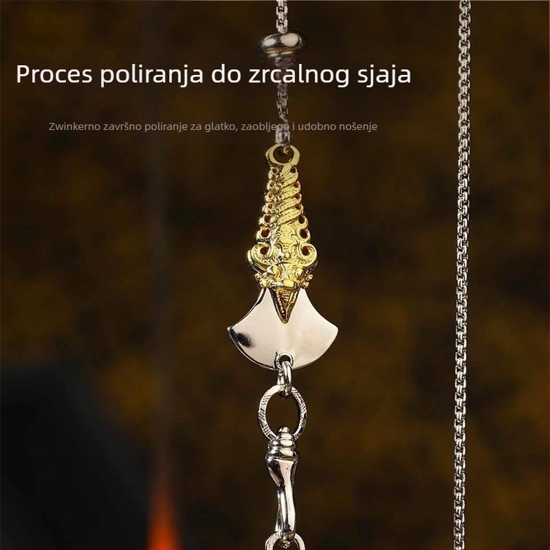 Ogrlica od bakra s elektroplatinskim biserima, univerzalni lanac, originalni dizajn, unisex