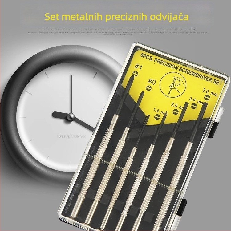 Mingyu set odvijača za satove, 6 kom, magnetski, izolirani, CR-V čelik