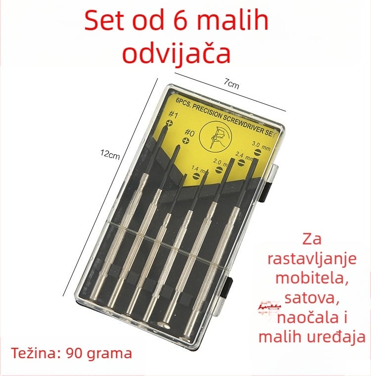 Mingyu set odvijača za satove, 6 kom, magnetski, izolirani, CR-V čelik