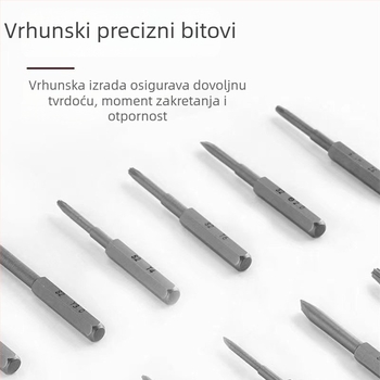 30-u-1 magnetski produženi odvijač set S2 vrhova, od 45# čelika