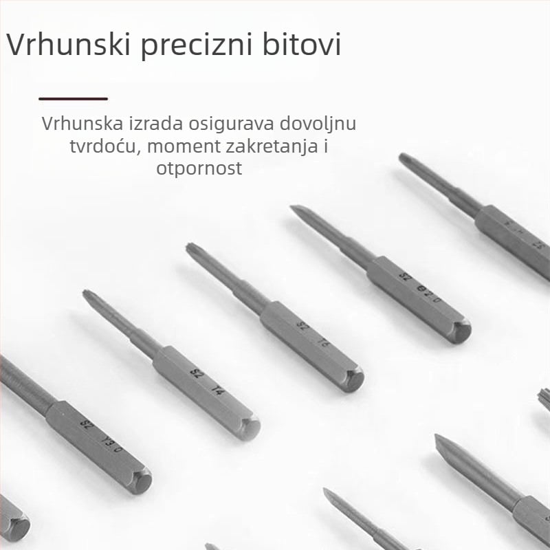 30-u-1 magnetski produženi odvijač set S2 vrhova, od 45# čelika