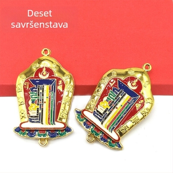Viseći privjesak tibetanskog stila Buddhe s deset aspekata, zlatni premaz, elektroplatiranje, mogućnost prilagodbe