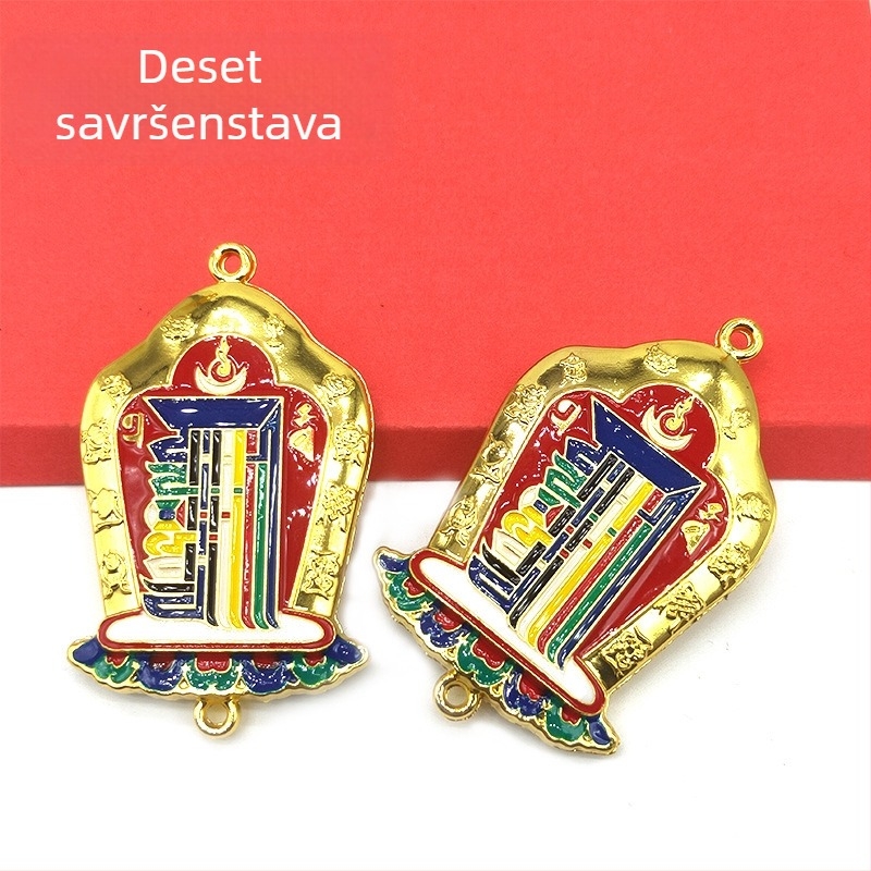 Viseći privjesak tibetanskog stila Buddhe s deset aspekata, zlatni premaz, elektroplatiranje, mogućnost prilagodbe