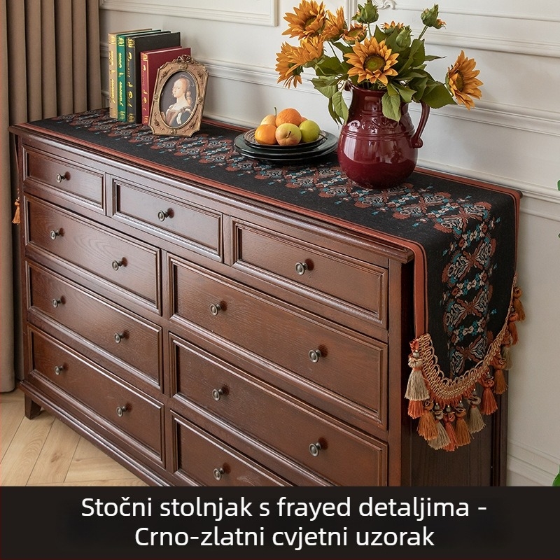 Stolnjak s geometrijskim apstraktnim uzorkom, poliester tkanina, za dnevni boravak i spavaću sobu