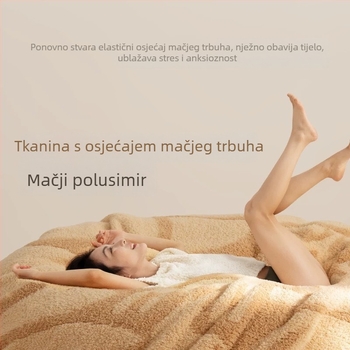 Deka za bebe i mačke za jesen/zimu, debela dvostrano pletena plišana deka za kauč