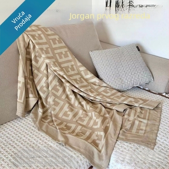 Putna deka protiv nabiranja, debeli koralni fleece, geometrijski uzorak, poliester, prilagodljiva