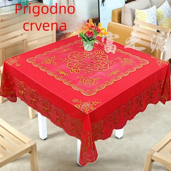 PVC kvadratni stolnjak, novokineskog stila, debeli i vodootporni, za konferencijske stolove i uredske stolove (PVC, kvadratni, debeli, vodootporni)