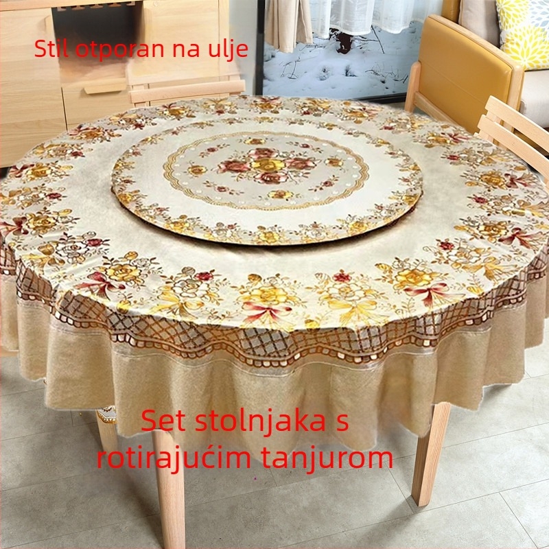 Okrugli stolnjak PVC-a, Gxalkj, hotelski stil