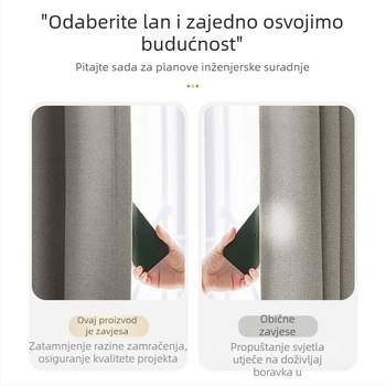 Poliesterske zavjese za potpuno zamračenje, japanski stil, toplinska izolacija i zaštita od sunca, za hotele, urede i apartmane