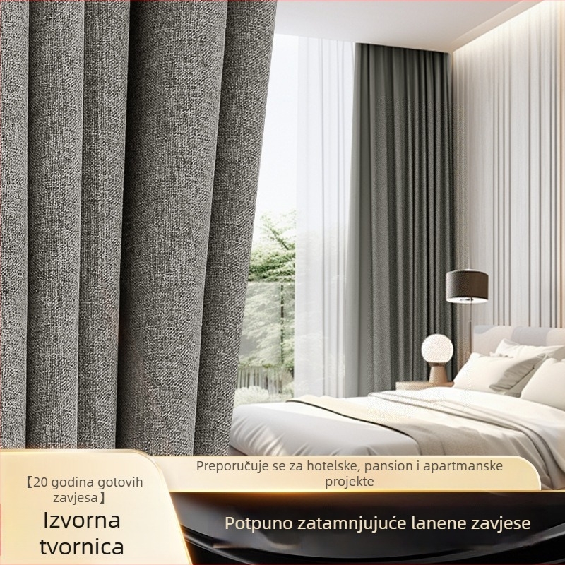 Poliesterske zavjese za potpuno zamračenje, japanski stil, toplinska izolacija i zaštita od sunca, za hotele, urede i apartmane