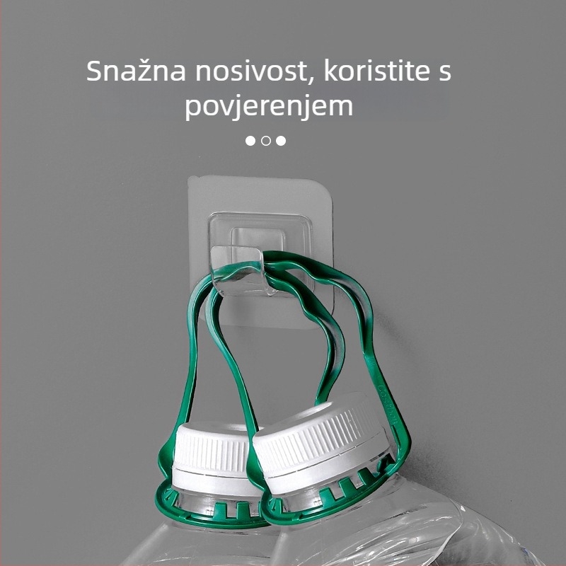 LJ bezbušilni ljepiljivi teleskopski držač za zavjesu i držač ručnika, set od 4 komada, materijal PS, moderni minimalistički stil, nosivost do 2 kg