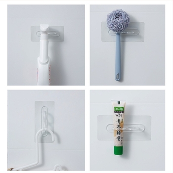PP dvostruki zidni kuk za odlaganje dezinficijensa za ruke, nosač zavjese i multifunkcionalna zidna polica, nosivost 5 kg
