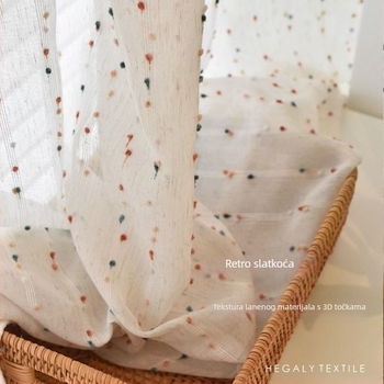 Magnetska zavjesa za vrata - poliester, INS stil, uzorak: pruge i krugovi, pogodna za dnevni boravak, ured i kuhinju