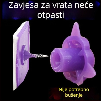 Mrežasta zavjesa za vrata protiv komaraca s ljepljivim kukicama i Velcro trakom, montaža bez bušenja