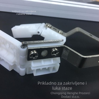 Električni klizač zavjesa na tračnicu s kolom — za sve vrste zavjesa, električni blok tračnice, Total + PP, kopča, moderan minimalistički stil