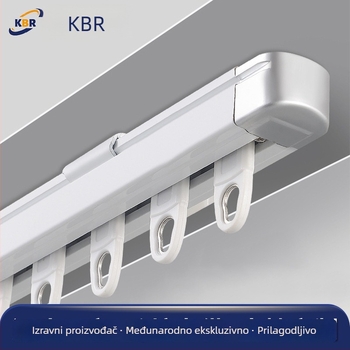 Aluminijski teleskopski štap za zavjese, ravna šina, nevidljiva klizna, nano-tiha, model 20/23