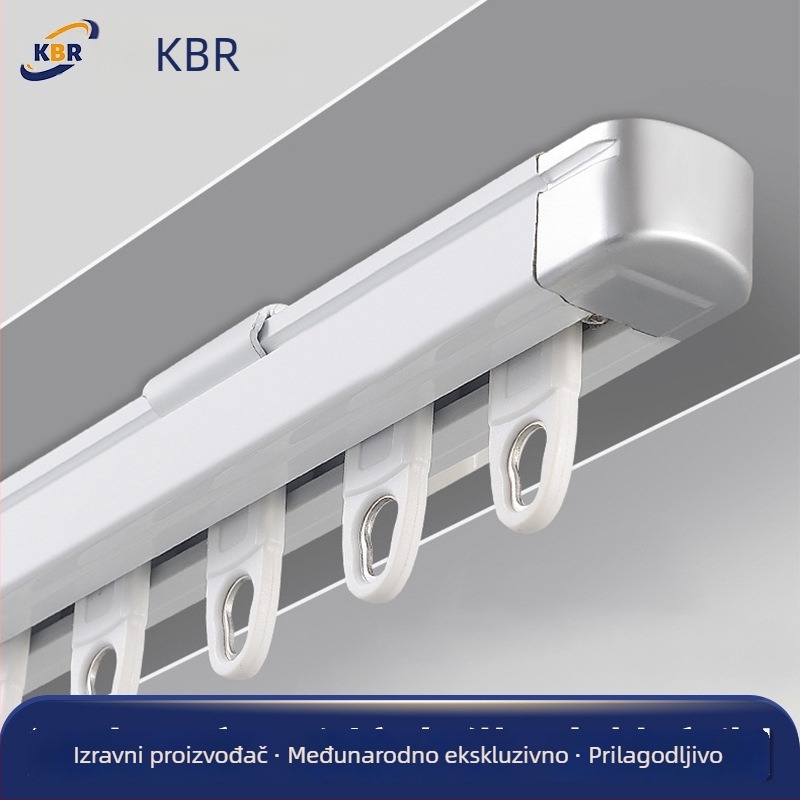 Aluminijski teleskopski štap za zavjese, ravna šina, nevidljiva klizna, nano-tiha, model 20/23