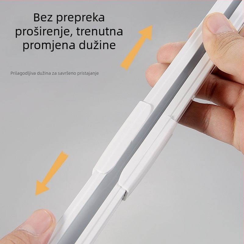 Aluminijski teleskopski štap za zavjese, ravna šina, nevidljiva klizna, nano-tiha, model 20/23