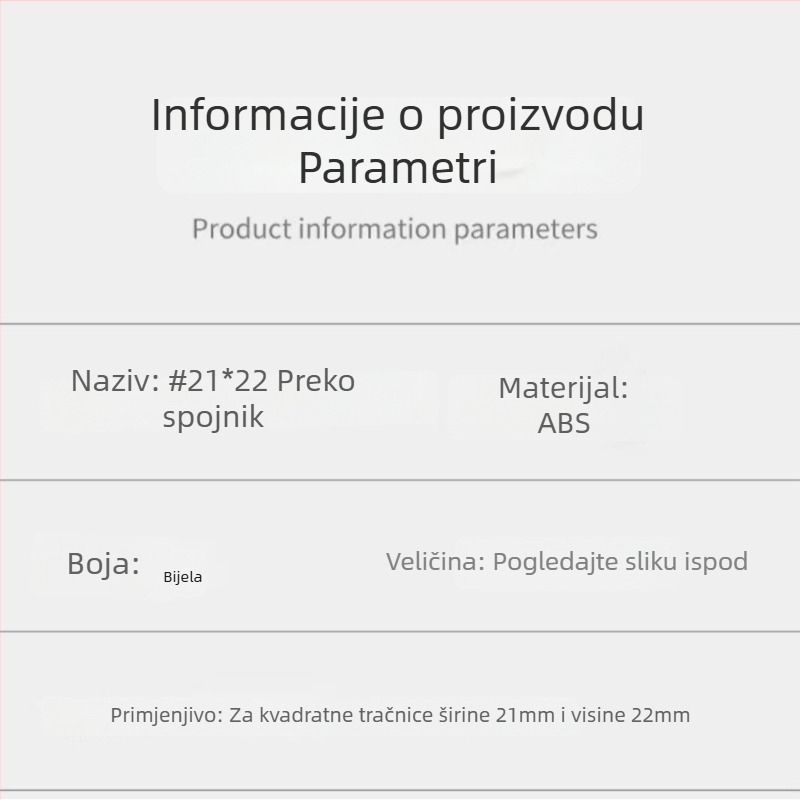 Križni spoj zavjesa za tračnice — ABS, za viseće zavjese, Jinbin, moderni minimalistički stil
