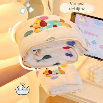 Set ručnika za kupaonicu iz coral fleece, Dalmatinska serija, upijajući, debeli, 200 g i više