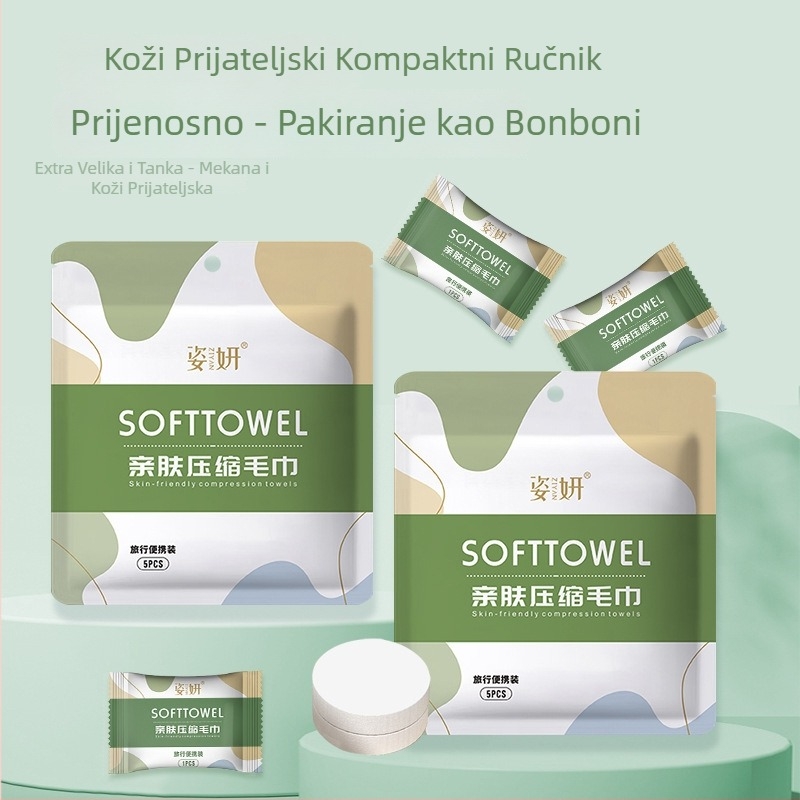 Yanda jednokratna komprimirana krpica za lice, 100% pamuk, 50 g ili više