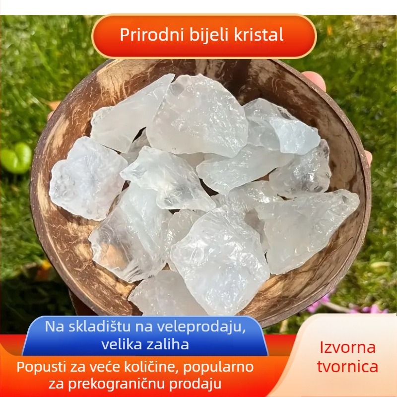 Aromatski kamen od bijelog kristala s izgledom šljunka
