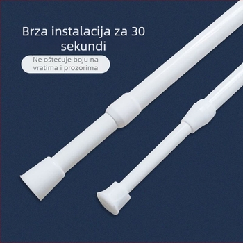 Teleskopska zavjesa šipka bez bušenja, za zavjese/vrata, metalna, moderni minimalistički stil