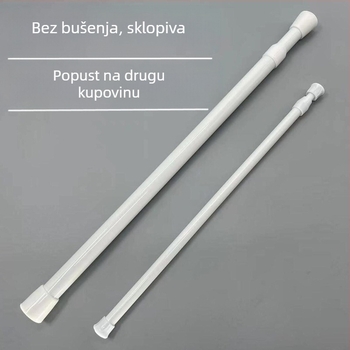 Teleskopska zavjesa šipka bez bušenja, za zavjese/vrata, metalna, moderni minimalistički stil