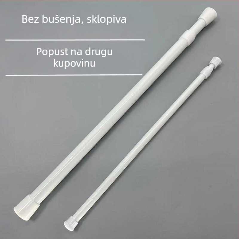 Teleskopska zavjesa šipka bez bušenja, za zavjese/vrata, metalna, moderni minimalistički stil