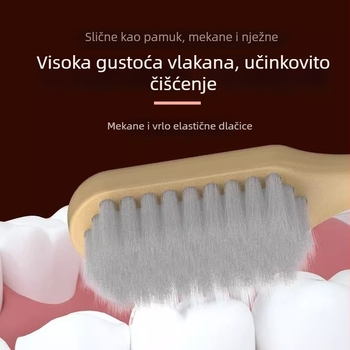 First Benefit Poklon set: Ručne četkice za zube, 6 komada s iznimno mekanim vlaknima i 3 ručnika od 100% pamuka