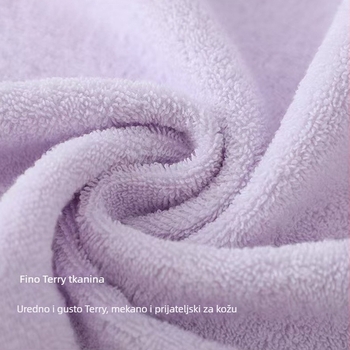 Dvostruki set pamukovih ručnika za lice, 32s pređa, 90 g, vez i završni šav, Little jushi