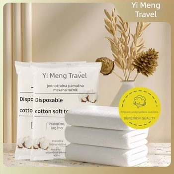 Jednokratni ručnik za kupanje - bambusova vlakna, 100% pamuk, 80 g/m², apsorpcija 0–5 s, individualno pakirano