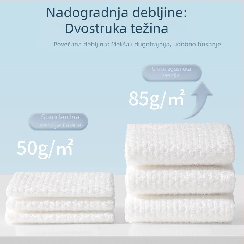 Jednokratni komprimirani ručnik za tuširanje, pamuk, brzo upijanje 0-5 s