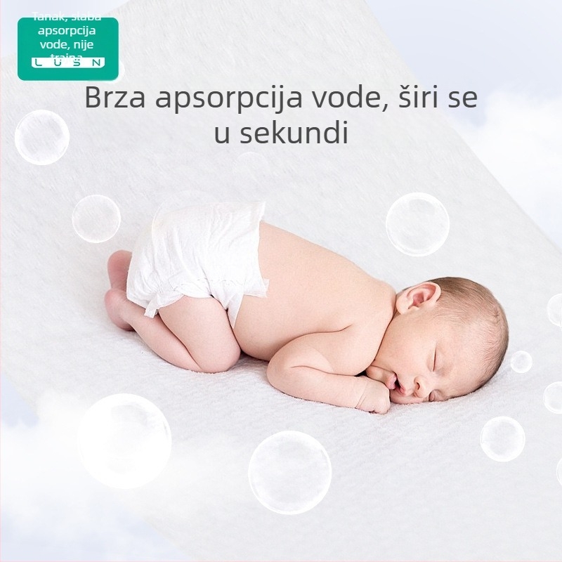 Jednokratni ručnik za kupaonicu za bebe i djecu, individualno pakiran, debeli i veći, vlaknasti materijal.