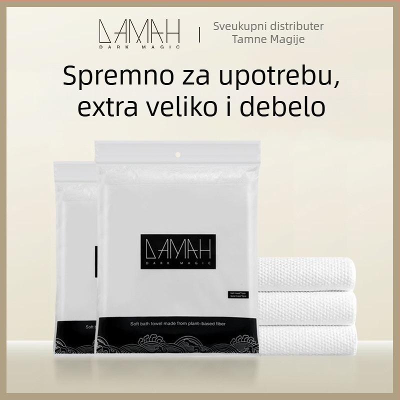 Jednokratni ručnik za kupanje i ručnik za lice – ekstra debeli, 70% viskozna vlakna, 30% netkani materijal, upijanje 5–10 s