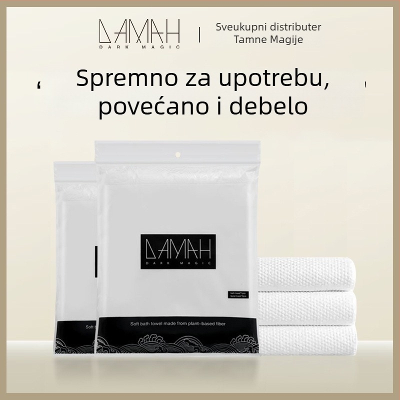 Jednokratni ručnik za kupanje i ručnik za lice – ekstra debeli, 70% viskozna vlakna, 30% netkani materijal, upijanje 5–10 s