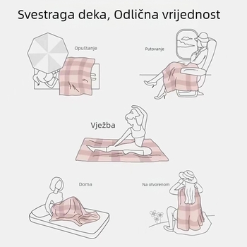 Nordijski stil lagana deka od flanel-poliester materijala, ispod 300 g, za sve sezone, za kauč ili ured