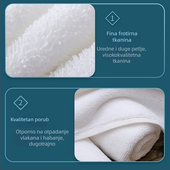 16 komada spiralno pamukastih kvadratnih ručnika, jednokratna upotreba, bijele hotelske ubruse, upijajuće, 60 g