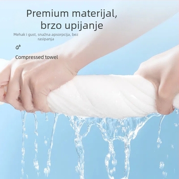 Jednokratne kupaonske krpe, deblje za putovanja, individualno pakirane, Kapok mješavina, upijanje 26–30 s, za hotele i privatni smještaj